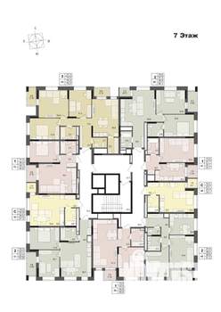 3-к квартира, строящийся дом, 77м2, 7/17 этаж