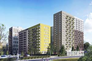 2-к квартира, строящийся дом, 57м2, 8/17 этаж